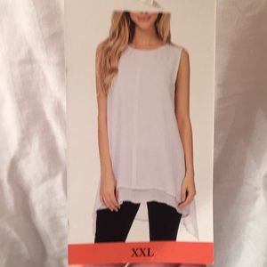 White float sleeveless shirt